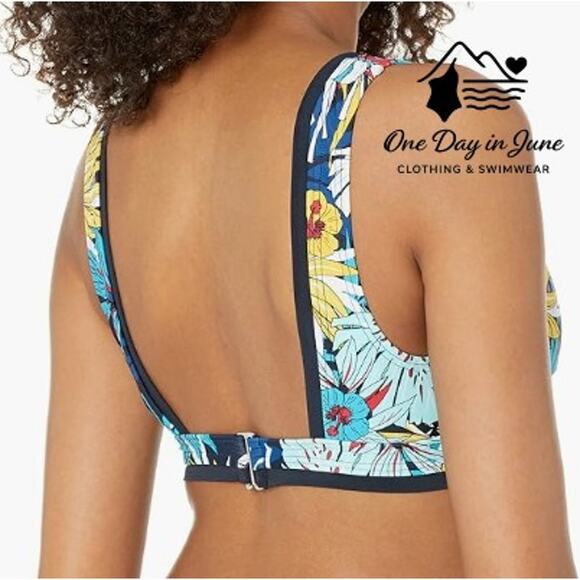 Tommy Hilfiger Floral V Neck Bikini Top Size S - Picture 2 of 6